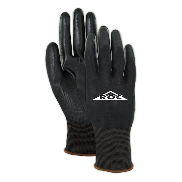 Magid Coated Gloves, Polyurethane, 4 Abrasion Level, Black, 11 12 PK BP16911 - main